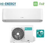 climatizzatore condizionatore hisense inverter serie hi energy 12000 btu qe35xv2ag r 32 wi fi integrato classe a___ a___ novita