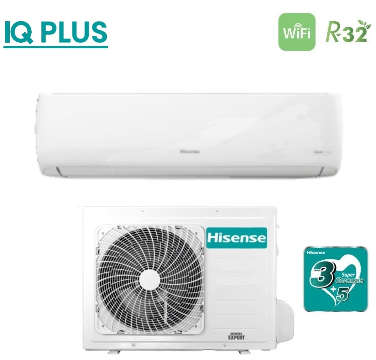 climatizzatore condizionatore hisense inverter serie iq plus 18000 btu cjbs1801g r 32 wi fi integrato a++ a++
