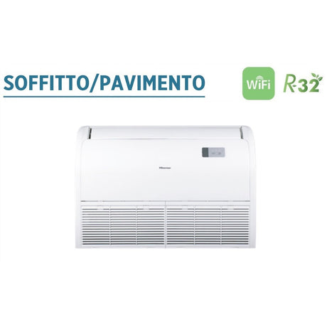 climatizzatore condizionatore hisense soffitto pavimento r 32 48000 btu auv105ur4ra4 a__ con comando remoto novita