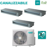 climatizzatore condizionatore hisense trial split canalizzabile 9_12_12 con 3amw72u4rfa r 32 9000_12000_12000 con telecomando di serie e cablato