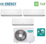 climatizzatore condizionatore hisense trial split inverter serie hi energy 9_9_12 con 3amw62u4rjc r 32 wi fi integrato 9000_9000_12000 novita