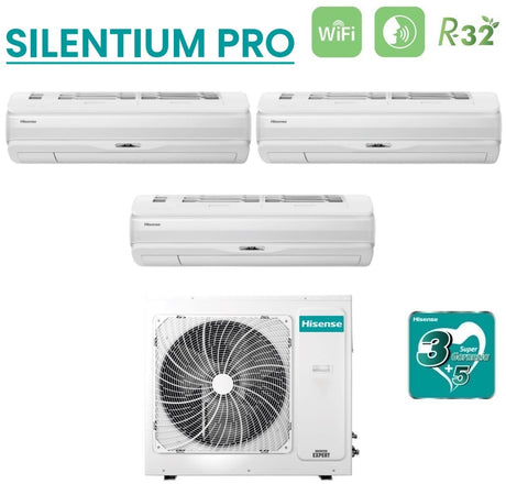 climatizzatore condizionatore hisense trial split inverter serie silentium pro 9_9_9 con 3amw62u4rfa r 32 wi fi integrato 9000_9000_9000 novita 2020