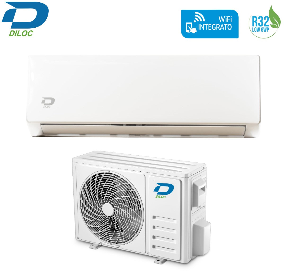 climatizzatore condizionatore inverter diloc serie oasi 9000 btu d.oasi09 a__ wi fi integrato alexa google home novita copia