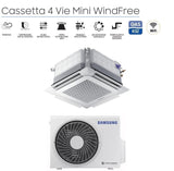 climatizzatore condizionatore inverter samsung cassetta 4 vie mini windfree 18000 btu r 32 ac052rnndkg con pannello e comando a filo novita