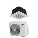 climatizzatore condizionatore kukyr cassetta 60x60 inverter 18000 btu r 32 wi fi optional con telecomando e griglia inclusa