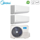climatizzatore condizionatore midea dual split inverter serie exclusive 9_12 con m2oe 18hfn8 q r 32 wi fi optional 9000_12000