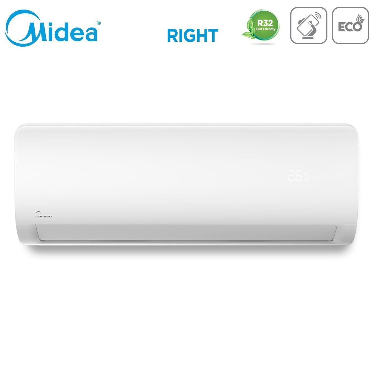 climatizzatore condizionatore midea dual split inverter serie right 9_9 con m2od 18hfn8 q r 32 wi fi optional 9000_9000 novita