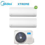 climatizzatore condizionatore midea dual split inverter serie xtreme 12_18 con m4o 36fn8 q r 32 wi fi integrato 12000_18000 novita