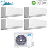climatizzatore condizionatore midea quadri split inverter serie exclusive 9+9+9+12 con m4o 36fn8 q r 32 wi fi optional 9000+9000+9000+12000