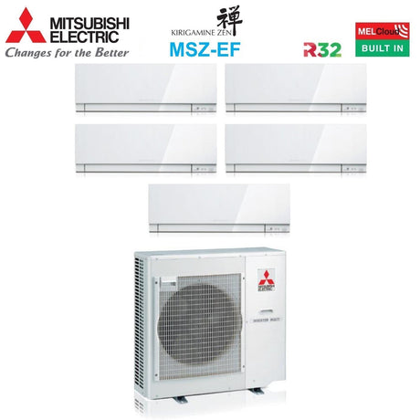 climatizzatore condizionatore mitsubishi electric penta split inverter serie kirigamine zen white msz ef 7_9_9_9_12 con mxz 5f102vf r 32 wi fi integrato colore bianco 7000_9000_9000_9000_12000