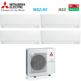 climatizzatore condizionatore mitsubishi electric quadri split inverter linea plus serie msz ay 9_9_12_18 con mxz 4f80vf r 32 wi fi integrato 9000_9000_12000_18000