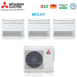 climatizzatore condizionatore mitsubishi pavimento trial split inverter serie mfz kt 9_9_9 con mxz 3f54vf3 r 32 9000_9000_9000 novita