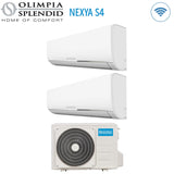 climatizzatore condizionatore olimpia splendid dual split inverter serie nexya s4 12_12 con os cemyh18ei r 32 wi fi integrato 12000_12000