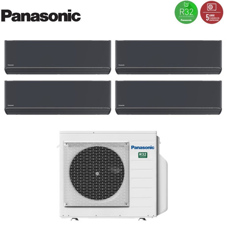 climatizzatore condizionatore panasonic quadri split inverter serie etherea dark 7_7_7_7 con cu 4z68tbe r 32 wi fi integrato colore grigio grafite 7000_7000_7000_7000