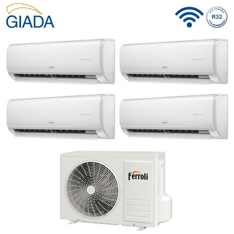 climatizzatore condizionatore quadri split inverter ferroli giada m 9000_9000_9000_9000 btu con 28 4 wi fi integrato alexa e google home 9_9_9_9 novita