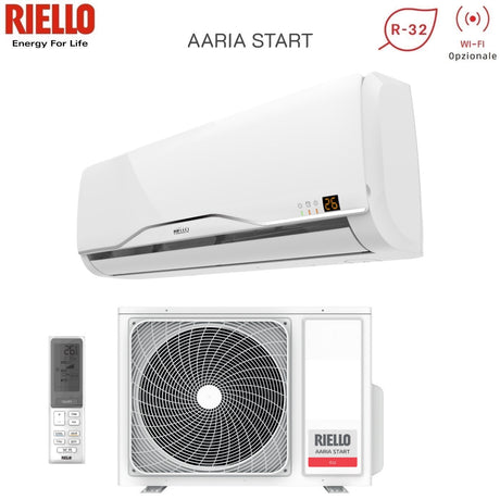 climatizzatore condizionatore riello inverter serie aaria start 24000 btu amw70st r 32 classe a__ wi fi optional