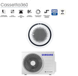 climatizzatore condizionatore samsung inverter cassetta 360 24000 btu ac071rn4pkg eu r 32 wi fi optional con comando a filo incluso vari pannelli disponibili