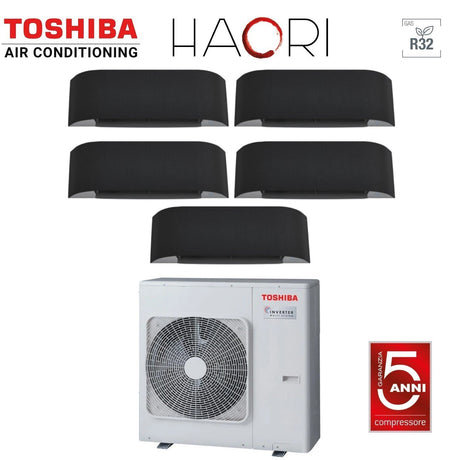climatizzatore condizionatore toshiba penta split inverter serie haori 10_10_13_13_13 9_9_12_12_12 ras 5m34u2avg e r 32 wi fi integrato 10000_10000_13000_13000_13000 9000_9000_12000_12000_12000 grigio scuro