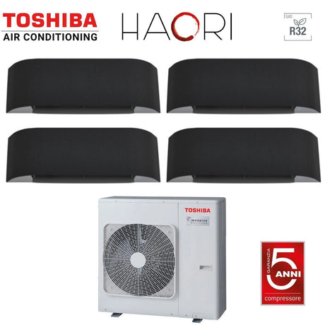 climatizzatore condizionatore toshiba quadri split inverter serie haori 10_10_10_13 9_9_9_12 ras 4m27u2avg e r 32 wi fi integrato 10000_10000_10000_13000 9000_9000_9000_12000 grigio scuro