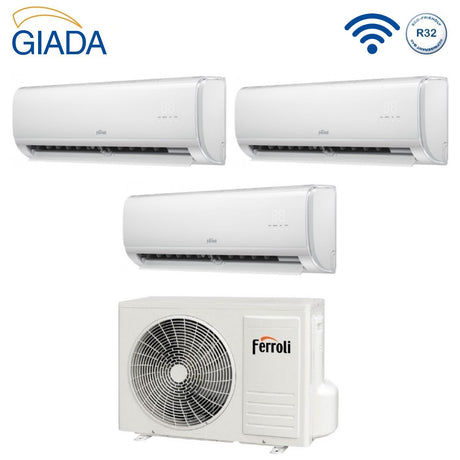climatizzatore condizionatore trial split inverter ferroli giada m 9000_9000_12000 btu con 27 3 wi fi integrato alexa e google home 9_9_12 novita