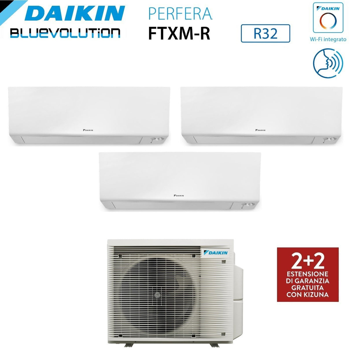 daikin climatizzatore condizionatore daikin bluevolution trial split inverter serie ftxmr perfera wall 7912 con 3mxm52a r 32 wi fi integrato 7000900012000 garanzia italiana