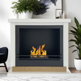 divina fire camino a bioetanolo biocamino da terra divina fire stoccolma in legno bianco l75xp24xh68 cm ean 8056157807650