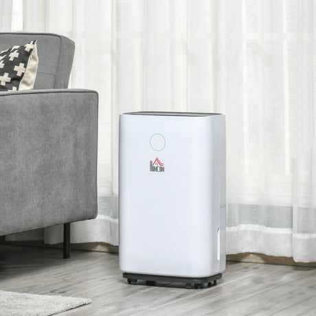 easycomfort deumidificatore da 20l 3 modalita e 2 velocita timer 24h design silenzioso 33.5x23x57cm bianco
