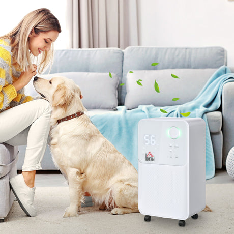 easycomfort deumidificatore portatile da 16l 4 modalita e 2 velocita timer 24h 28x20x50.5cm bianco