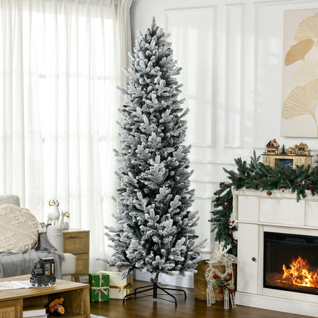 easycomfort easycomfort albero di natale innevato 225cm con 988 rami e base in acciaio per interni con apertura automatica