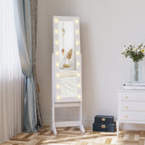 easycomfort easycomfort armadietto portagioie con specchio regolabile e luci led bianco caldo 36x30x136 cm
