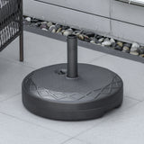 easycomfort easycomfort base per ombrellone rotonda 55cm in plastica da 30kg per pali da 38 48mm nero
