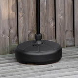 easycomfort easycomfort base per ombrellone rotonda in plastica riempibile con acqua e sabbia per pali da 38 mm 38 cm nero