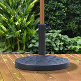 easycomfort easycomfort base per ombrellone rotondo per pali da 38 e 48 mm in resina e acciaio 45 cm bronzo