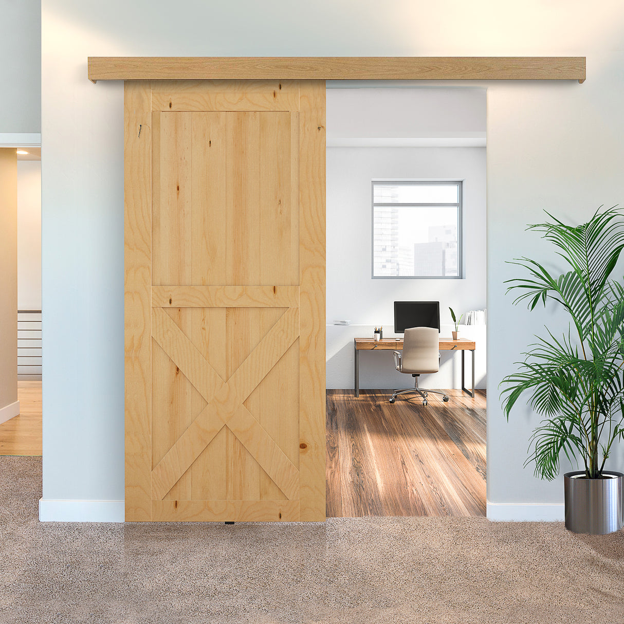 easycomfort easycomfort binario con kit di accessori per porte scorrevoli in stile rustico in legno