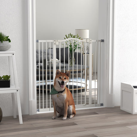 easycomfort easycomfort cancelletto per cani estensibile con 4 viti regolabili in metallo e plastica 74 100x94 cm bianco