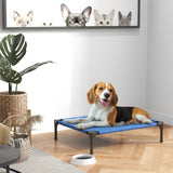 easycomfort easycomfort cuccia lettino per cani rialzato pieghevole per interno ed esterno in metallo e tessuto oxford 76x61x18 cm blu