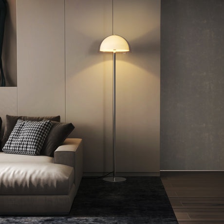 easycomfort easycomfort lampada a piantana moderna con paralume a doppio strato in metallo e acrilico 35x150 cm bianca