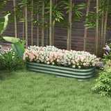 easycomfort easycomfort letto per orto rialzato modulare 150x62x30cm in acciaio galvanizzato con fondo aperto verde