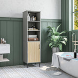 immagine-2-easycomfort-easycomfort-mobile-multiuso-in-truciolato-e-metallo-con-2-ripiani-aperti-e-armadietto-a-3-livelli-40x38x170cm-grigio-e-color-rovere