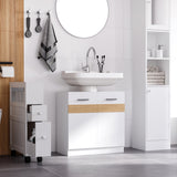 easycomfort easycomfort mobile sotto lavabo bagno mobiletto bagno sottolavandino con antine in legno 60x30x60 5cm bianco