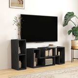 easycomfort easycomfort mobile tv 75 max modulabile con 2 ripiani a l e mensola rettangolare in legno 134 180x30 5x44 cm nero