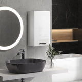 easycomfort easycomfort mobiletto bagno in mdf a muro con 3 ripiani e ripiano superiore regolabile 37x22 5x70 cm bianco