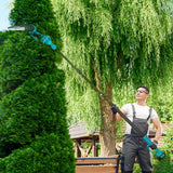 easycomfort easycomfort motosega a batterie 2 in 1 con palo telescopico motore brushless 2 batterie e blocco di sicurezza blu