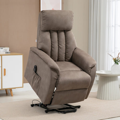 easycomfort easycomfort poltrona alzapersona reclinabile 150 max con telecomando e poggiapiedi 75x93x110 cm marrone