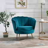 easycomfort easycomfort poltrona di design stile vintage imbottita in velluto 79x77x77cm verde petrolio ean 8054144138367