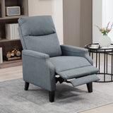 easycomfort easycomfort poltrona relax in tessuto con schienale reclinabile a 130 e poggiapiedi doppio grigio