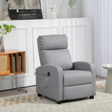 easycomfort easycomfort poltrona relax massaggiante con telecomando e 8 programmi reclinazione e poggiapiedi grigio chiaro