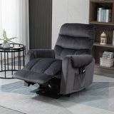 easycomfort easycomfort poltrona relax reclinabile a 135 massaggiante e alzapersona con telecomando 79x97x103cm grigio
