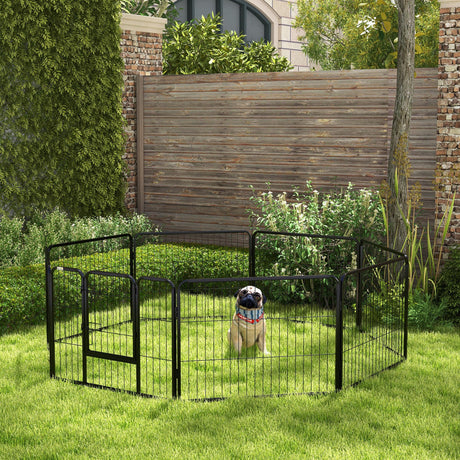 easycomfort easycomfort recinto per cani a 8 pezzi modulabili per interno ed esterno in acciaio 80x60 cm nero