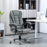 easycomfort easycomfort sedia da ufficio ergonomica reclinabile a 145 con poggiapiedi estraibile in finta pelle grigio